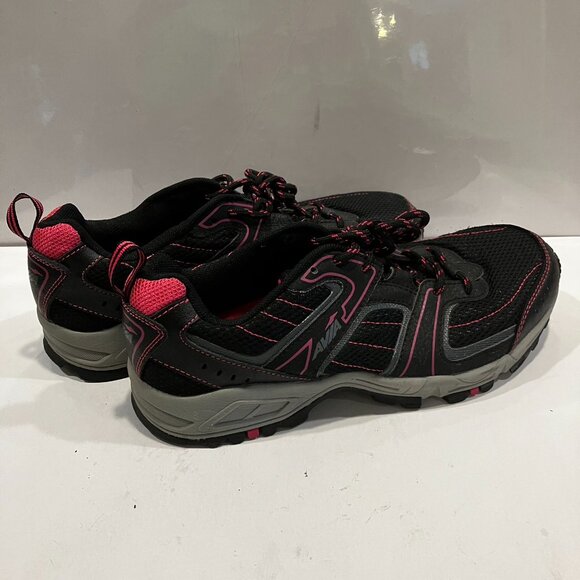Avia Womens shoes gym shoes Black with some pink and gray Like new Size 9 - Picture 1 of 12